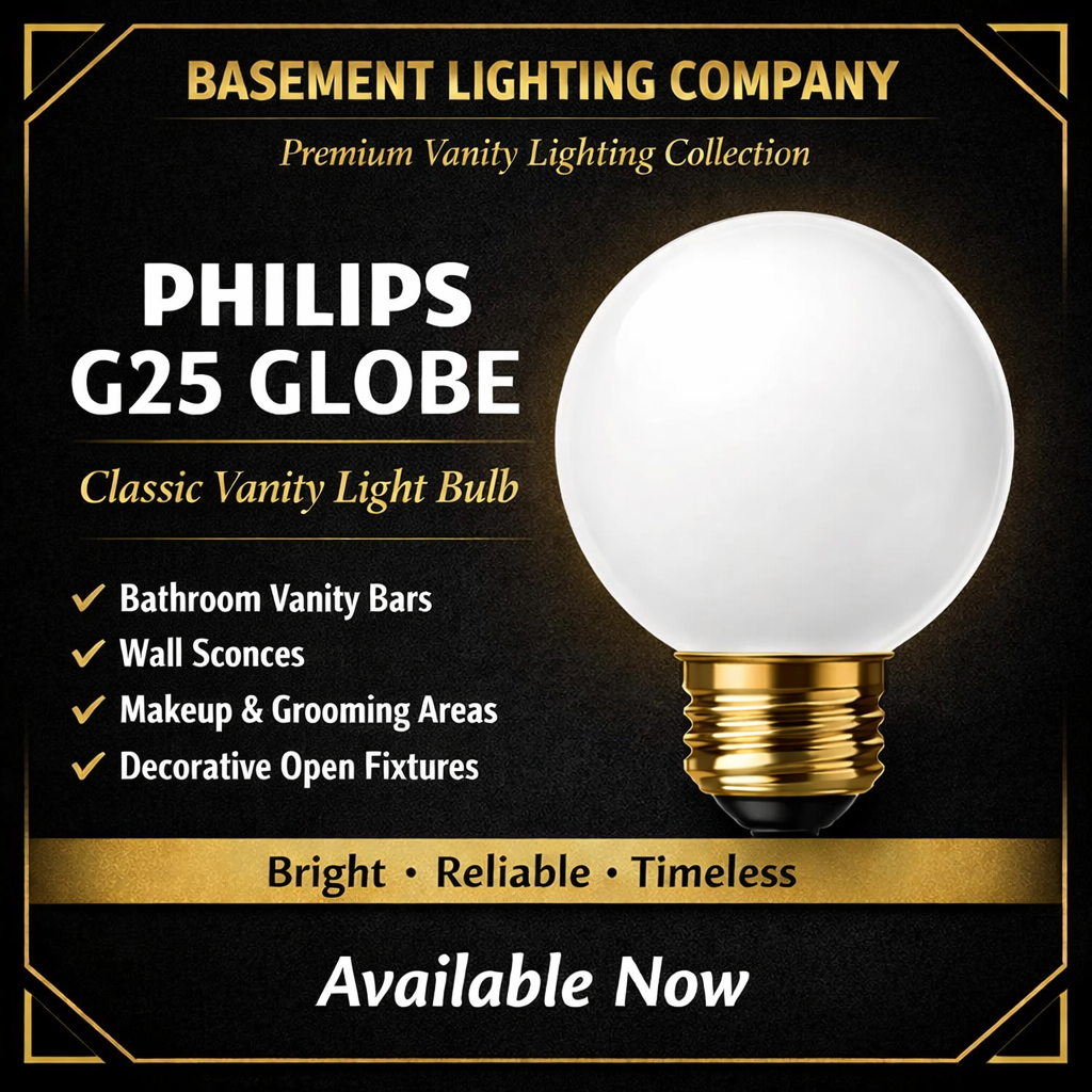 Philips Globe G25 60w Replacement Soft White Dimmable 40G25/EV/W 120 6-pack
