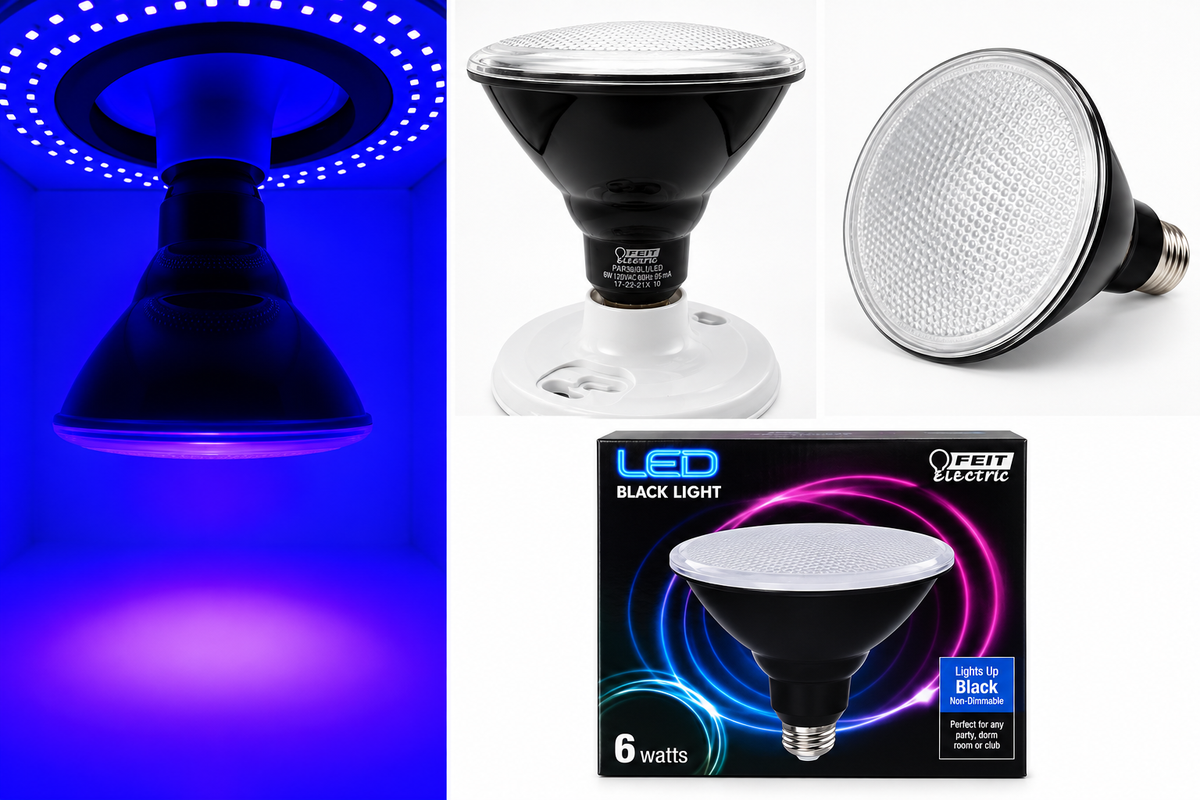 Feit Electric Black Light PAR38 6-WATT LED - 4-pack