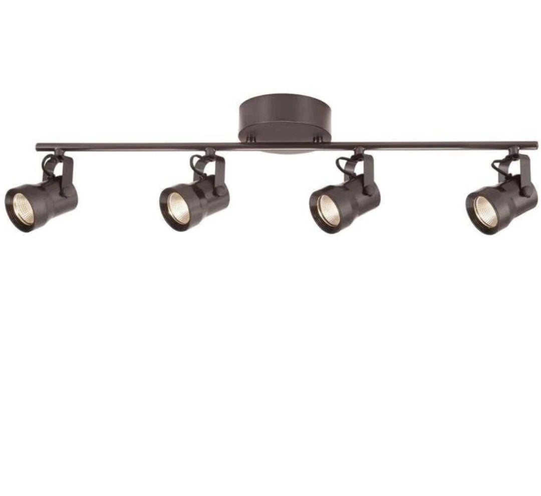 Hampton Bay 4-Light Directional Track Lighting Kit w/ 4 GU10 Bulbs Included.