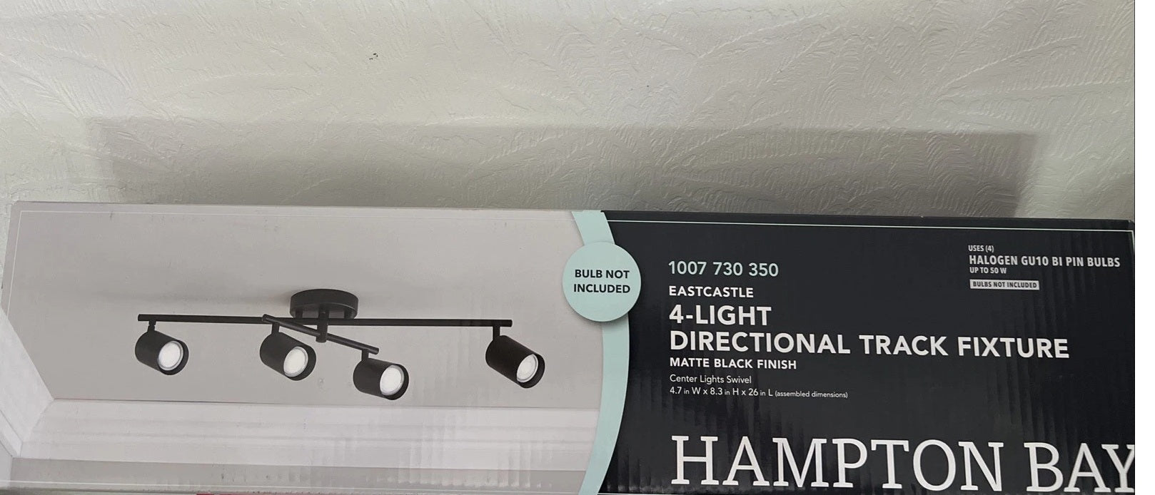 Hampton Bay 4-Light Track Lighting Kit with GU10 Bulbs | BLC & LED Lighting