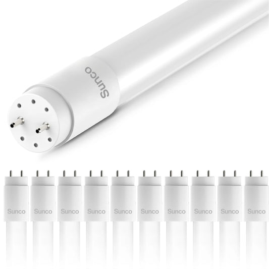 T8 LED Tube, 4ft, Frosted, Plug & Play, Hybrid Type A+B, Single/Double Ended, 20W, 2400 Lumens