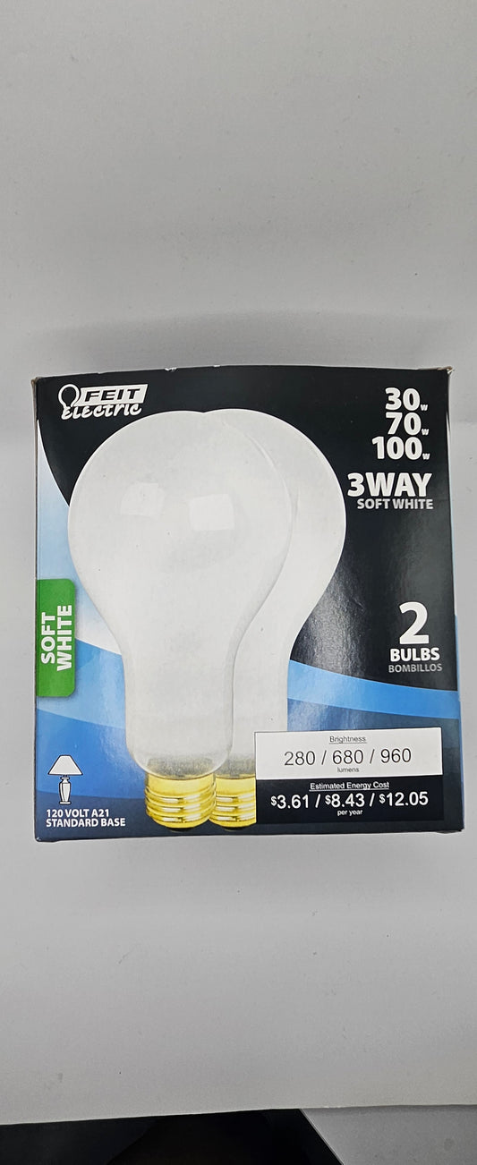 Feit Electric 3-way 30/70/100 Incandescent A21